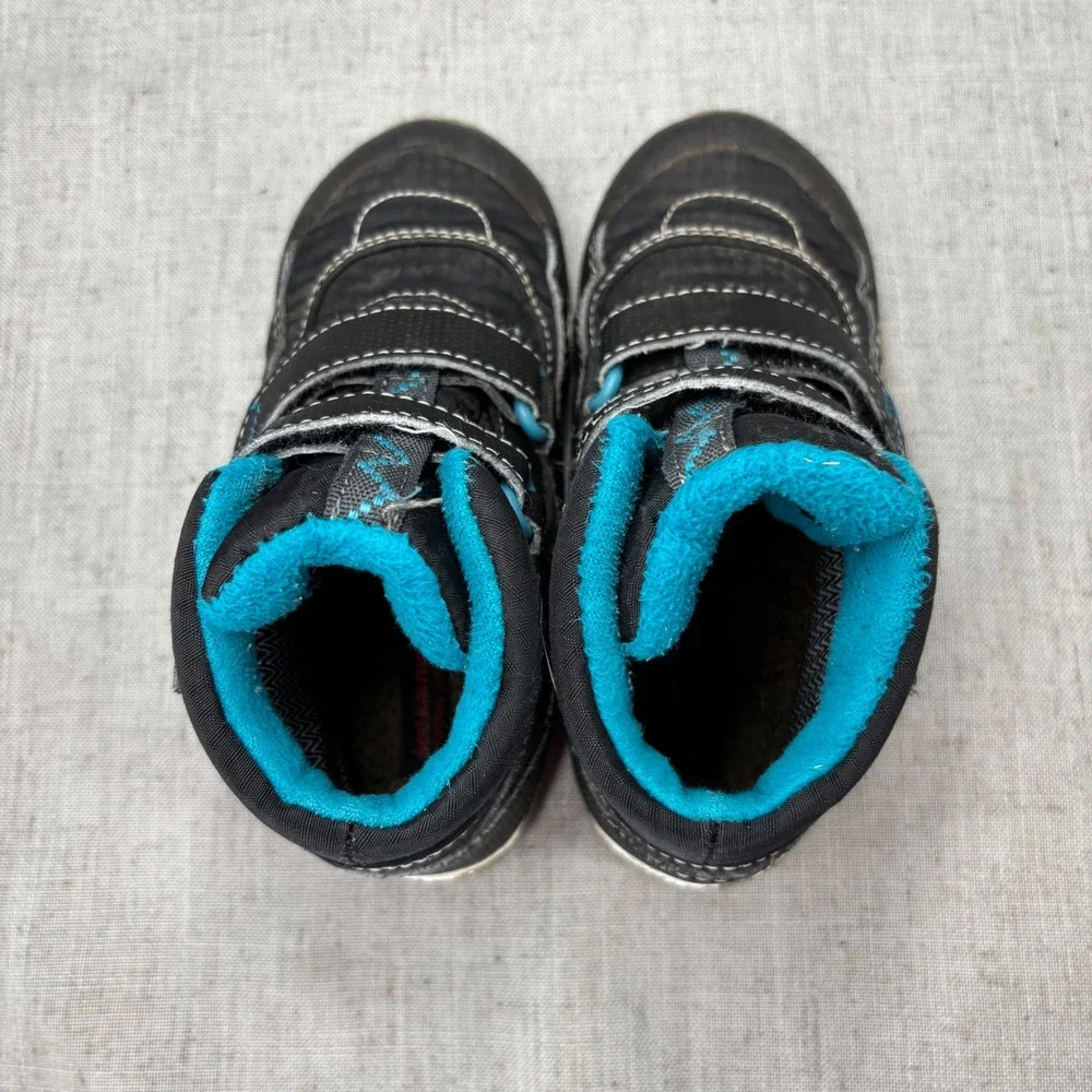 See Kai Run Atlas‎ Black Gray Snow Boot Rain Boot Waterproof Insulated Kids 10